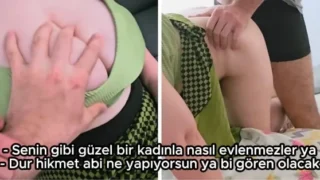 Evde kalmış kıs kurusu komşum bana nasip oldu (Türk Porno)