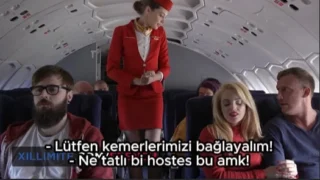 Hostes fantezisi olanlar içeri.. Seksi hostesi uçakta beceriyor