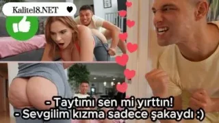 Sevgiliye yapılan eşşek şakası! Büyük kalçalı porno